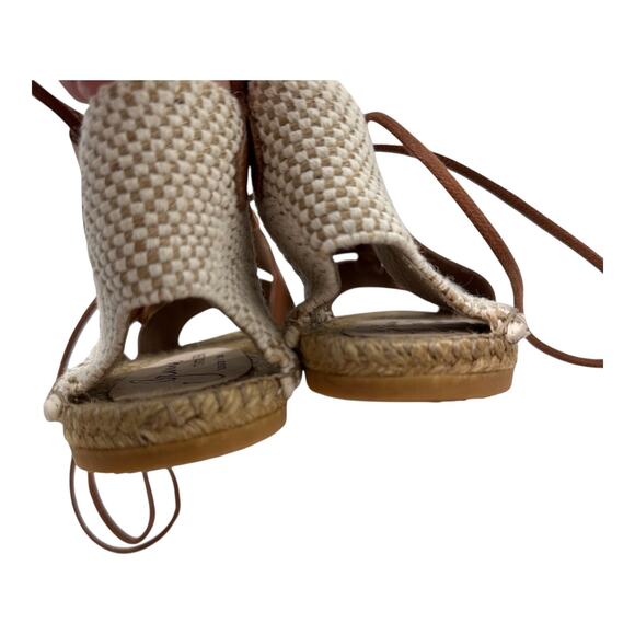 Gaimo, Cammel Leather Espadrille Sandals NEW , Sz 40 - Picture 9 of 12